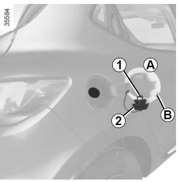 Renault Clio. Kraftstofftank (Betanken des Fahrzeugs)
