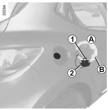 Renault Clio. Kraftstofftank (Betanken des Fahrzeugs)