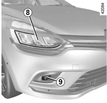 Renault Clio. Scheinwerfer vorn: Austausch der lampen