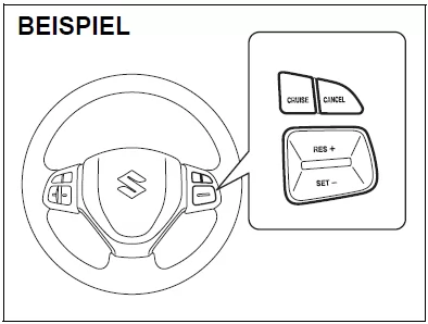 Suzuki Swift. Tempomat (falls vorhanden)