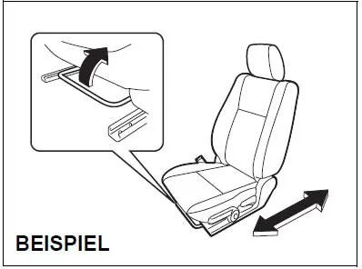 Suzuki Swift. Verstellen der Sitzposition